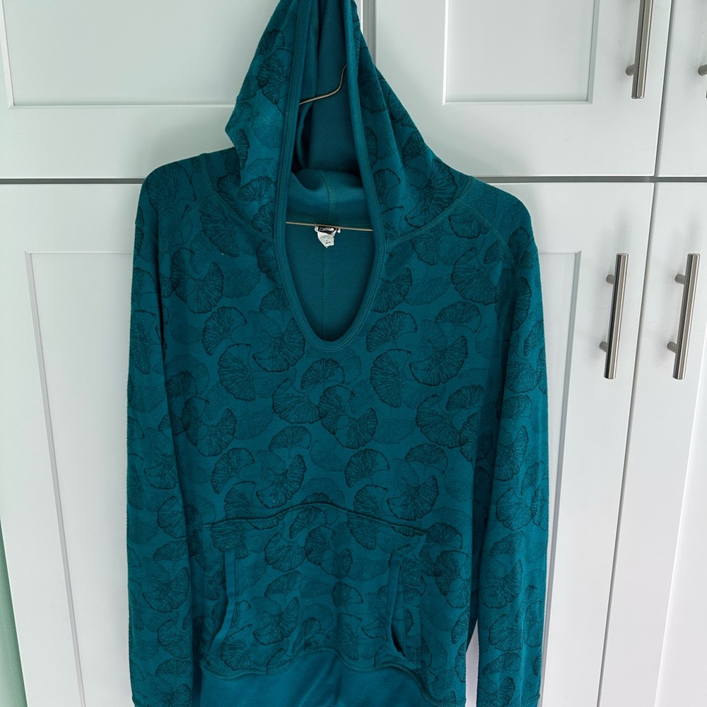 North Face Teal Patterned Women's Hoodie
